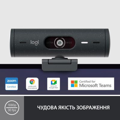Веб-камера Logitech Brio 500 Graphite (960-001422) | Зображення 3