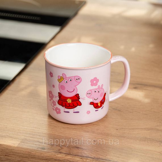 Кружка порцелянова Peppa Pig 400 мл рожева рожева HP-15-13 | Зображення 3