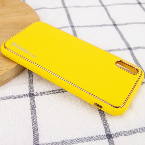 Кожаный чехол Xshield для Apple iPhone XR (6.1") Желтый / Yellow | Зображення 2