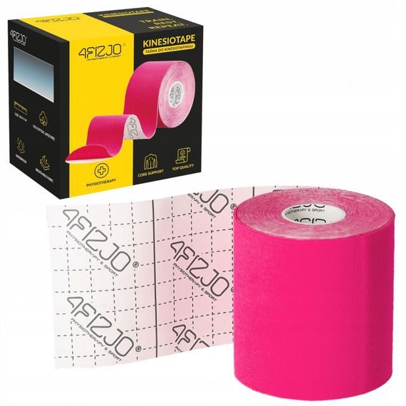 Стрічка кінезіологічна (кінезіо тейп) 4FIZJO 7.5 см x 5 м 4FJ0547 Pink (P-5907739318893) | Зображення 1