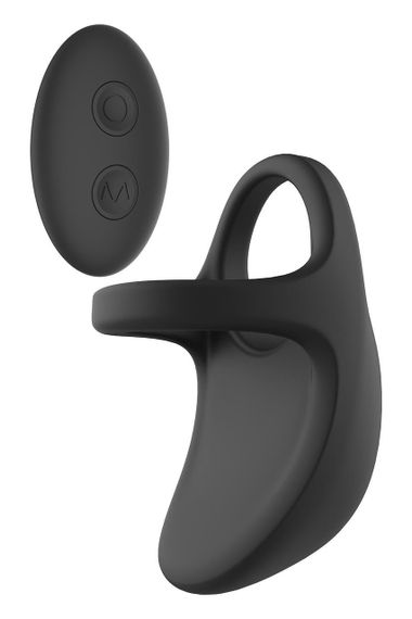 Ерекційне віброкільце Dreamtoys Ramrod з пультом, чорне Sex Aura