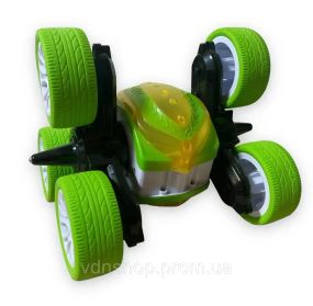 Машинка-перевертыш на радиоуправлении Stunt car exciter Зеленая