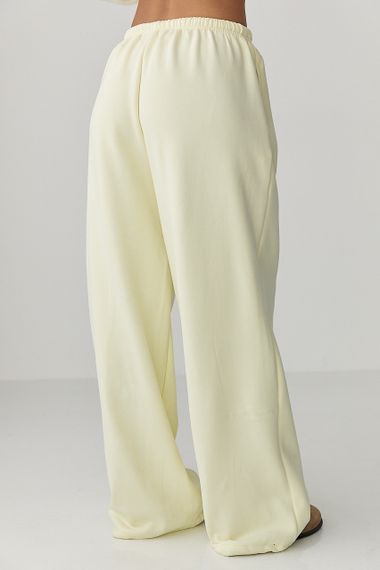 Спортивні штани з плюшевим начісом - лимонний цвет, M (є розміри) | Зображення 1