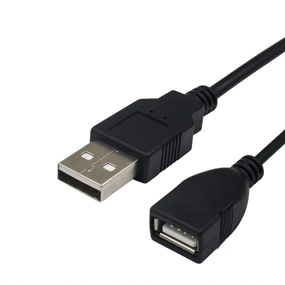 Кабель живлення з вимикачем USB 28 см чорний | Зображення 2