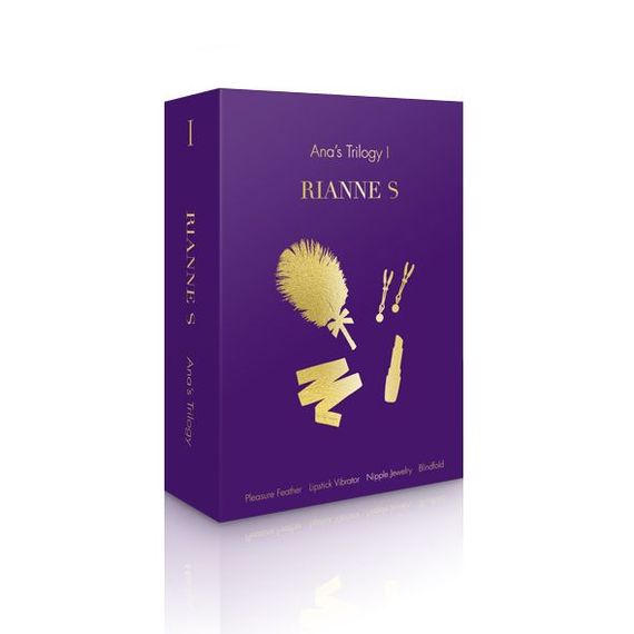 Романтичний подарунковий набір RIANNE S Ana's Trilogy Set I: помада-вібратор, пір'їнка, затискачі дл | Зображення 1