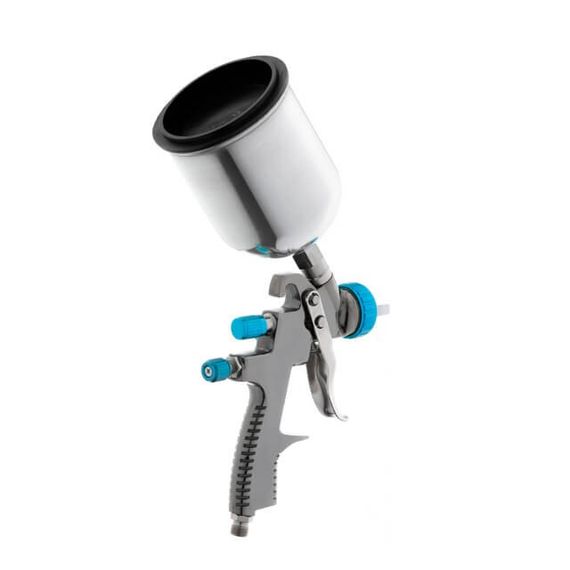 Фарбопульт пневматичний LVLP BLUE професійний, верхній металевий бачок INTERTOOL PT-01331 | Зображення 3