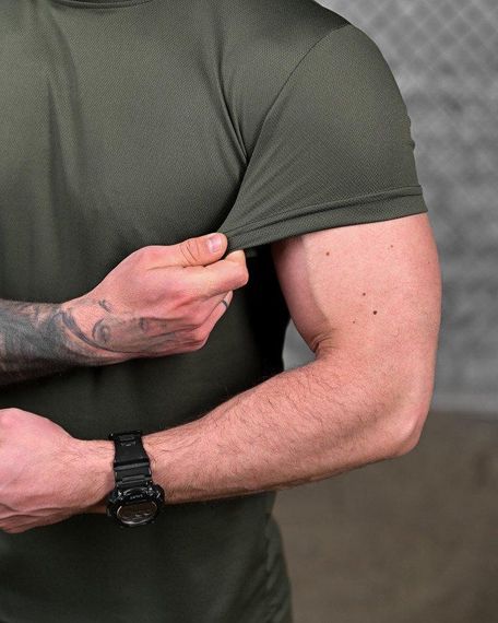 Тактична футболка з відведенням поту Posadka олива ДЛ7237 | Зображення 4