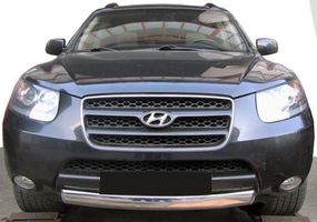 Передній захист ST008-Oval (нерж.) для Hyundai Santa Fe 2 2006-2012рр