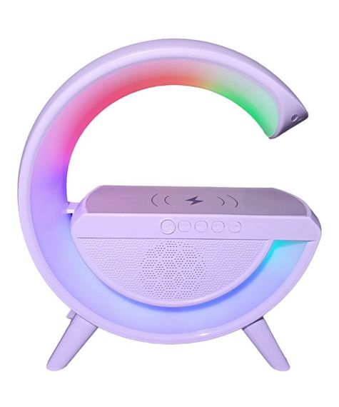 Настільна лампа-нічник Led Wireless Charging Speaker Google (BT2301) 15W бездротова з колонкою, радіо та бездротовою зарядкою White