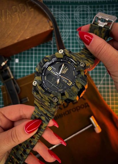 Чоловічий годинник Awarder 001 Тризуб золото Camo Green 1202-0097 | Зображення 2