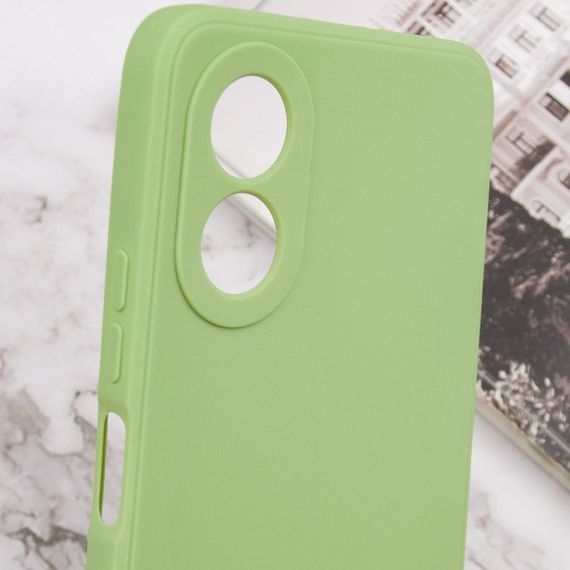 Силиконовый чехол Candy Full Camera для Oppo A78 4G Фисташковый | Зображення 4