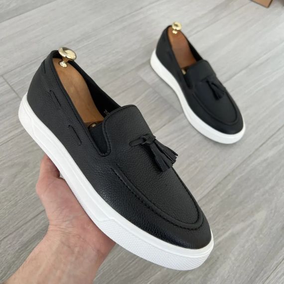 Кожаные мужские лоферы на толстой подошве 43 размер | Зображення 1