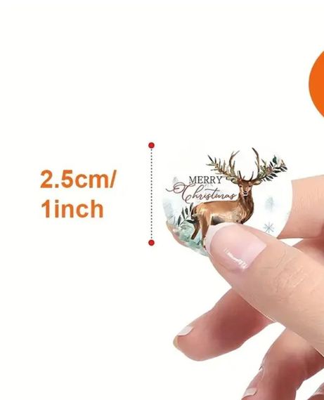 Набор наклеек/стикеров/этикеток для рождественских подарков  50 шт | Зображення 1