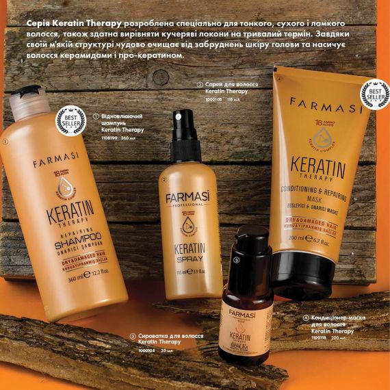 Маска для волос Farmasi Keratin Therapy 200мл | Зображення 5