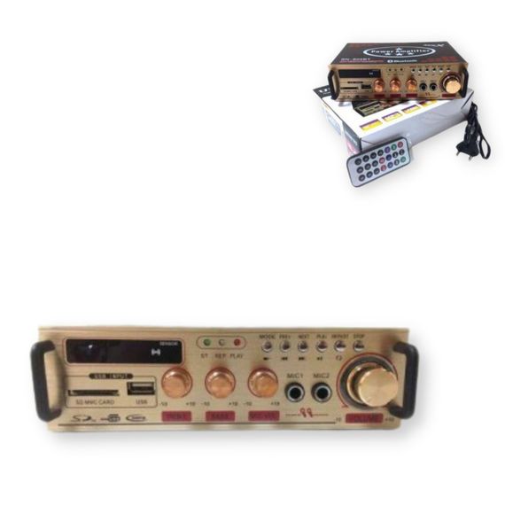 Підсилювач звуку UKC 802 BT караоке Bluetooth чорний/золото (4515_776)