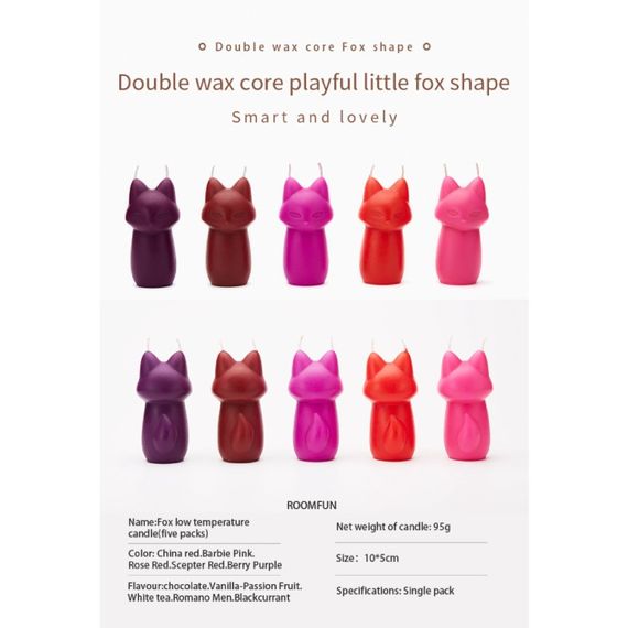 Свічка лисичка низькотемпературна Roomfun Barbie з ароматом ванілі та маракуї, фіолетово-малинова sexstyle | Зображення 5