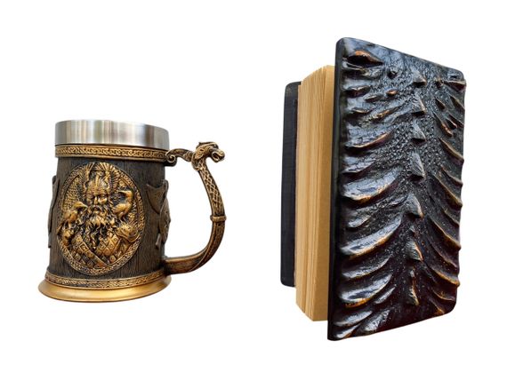 Подарунковий набір Кухоль 3D Скандинавські Боги та Блокнот 3D «Жар Серця Дракона» | Зображення 1