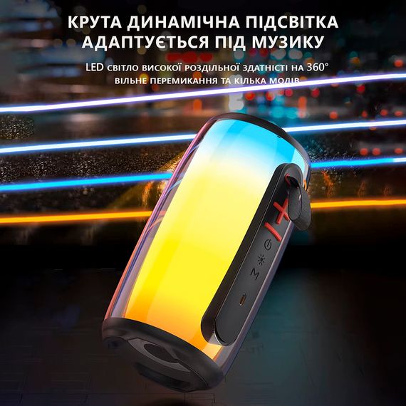 Портативна Bluetooth колонка Awei Y528 з градієнтною підсвіткою | Зображення 2