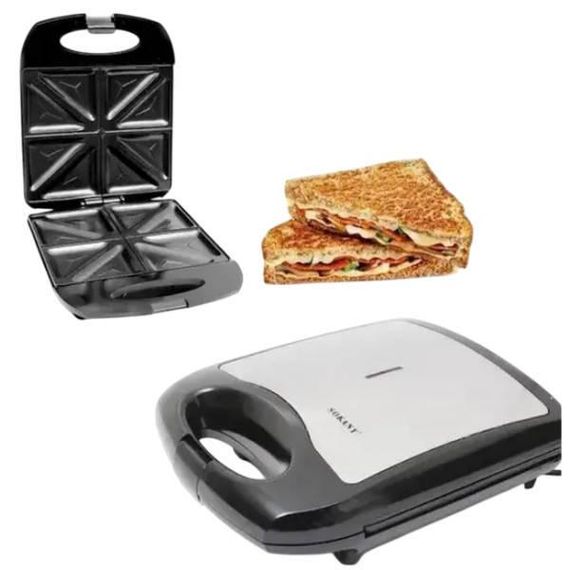 Сэндвичница электрическая прижимная 1200Вт Sokany KJ-127