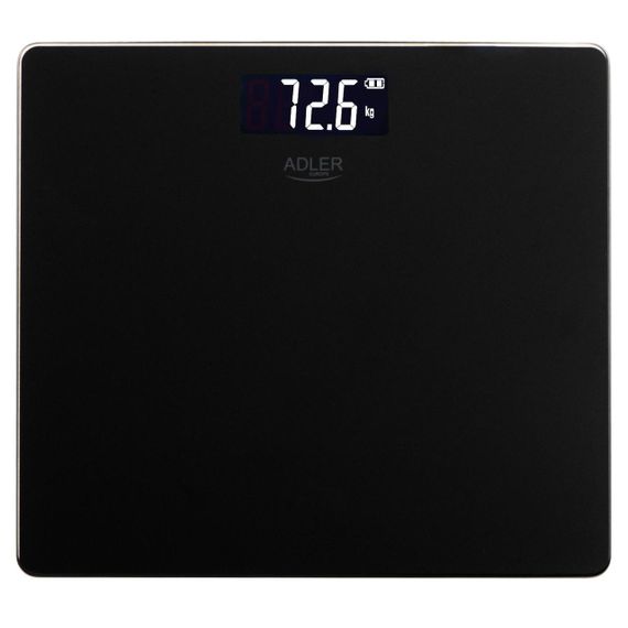 Весы напольные электронные стеклянные аккумуляторные Adler AD 8194 черные до 180 кг с высокой точностью