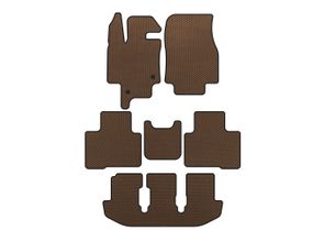 Коврики EVA (3 ряда, 7-ми местный, Коричневый) для Toyota Highlander 2019- гг
