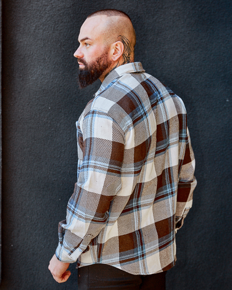 Тепла сорочка Ріо блакитно-білий S | Зображення 3