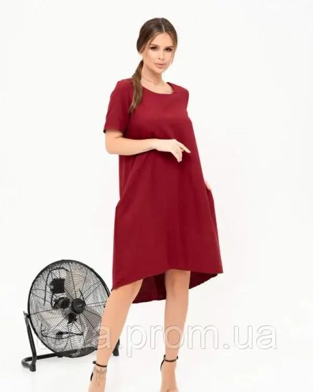 Платье для женщин цвет бордовый размер L FI_007671