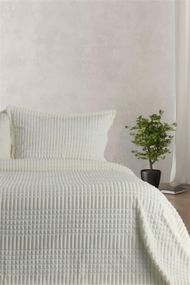 Покрывало с наволочками Merinos Modern Line 150×220 см. Кремовый
