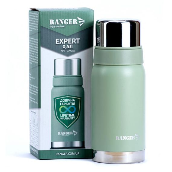 Термос для напоїв 500 мл Ranger Expert RA 9918 нержавіюча сталь зберігає тепло і холод