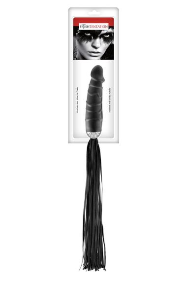 Флоггер с ручкой-дилдо Fetish Tentation Whip with Dildo Handle sexstyle | Зображення 1