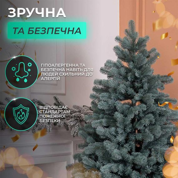 Ялинка штучна 2.1 м Говерла смарагд | Зображення 5
