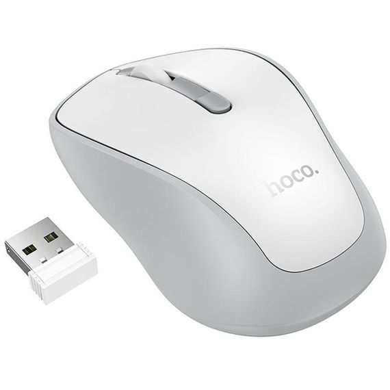 Миша бездротова Hoco GM41 Exciting dual-mode White | Зображення 1