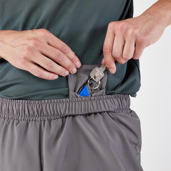 Шорти чоловічі Kiprun Run 100 для бігу сірі - XS | Зображення 4