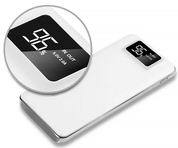 Зовнішній акумулятор Power Bank Syrox PB107-White 20000 mAh з LED-дисплеєм білий (PB107-White_1088) | Зображення 3