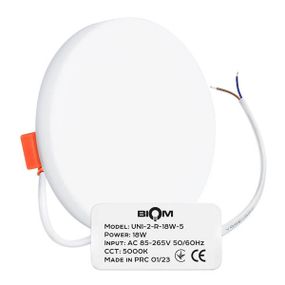 Светильник светодиодный Biom UNI-2-R18W-5 18Вт круглый 5000К New