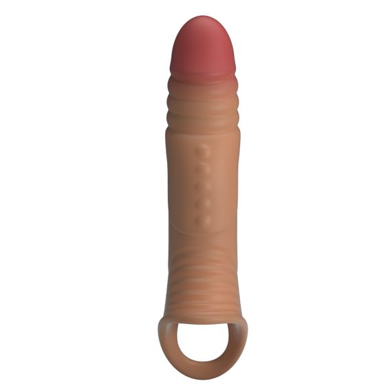 Насадка на пеніс Pretty Love 8.7 Vibrating Penis Sleeve Extender Sex Aura | Зображення 4