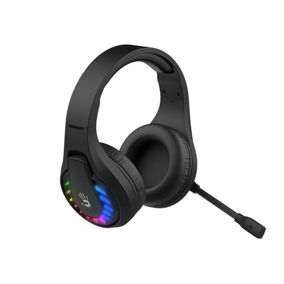 Гарнітура ігрова Bloody GR230 з LED підсвічуванням, чорний колір, Bluetooth v5.2 + 2.4GHz + 3.5 Jack | Зображення 2