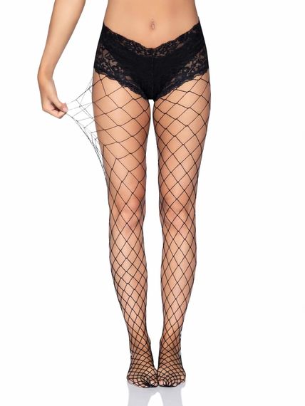 Колготки у велику сітку з мереживними шортиками Leg Avenue Fencenet Diamond Pantyhose, розмір O/S | Зображення 3