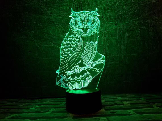 Сменная пластина для 3D светильников "Сова 3" 3DTOYSLAMP