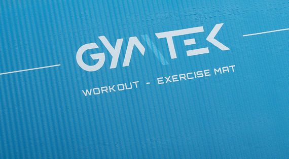 Килимок (мат) для фітнесу та йоги Gymtek NBR 1,5см голубий | Зображення 8