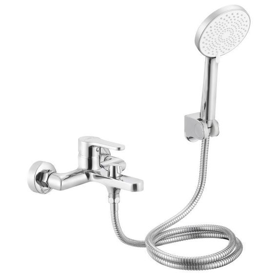 Змішувач латунний для ванни Lidz Astra 006 (з душовим гарнітуром) (k35) LDAST006CRM48087 Chrome