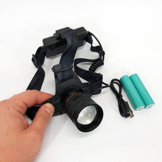 Ліхтар акумуляторний для риболовлі Bailong BL-8076-2-GT100, Налобний ліхтар з лінзою, Світлодіодний ліхтар CY-152 на лоб | Зображення 9