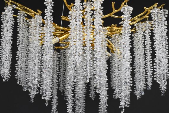 Люстра підвісна на 8 лампочок 27746 Золото 40-150х60х60 см. | Зображення 8