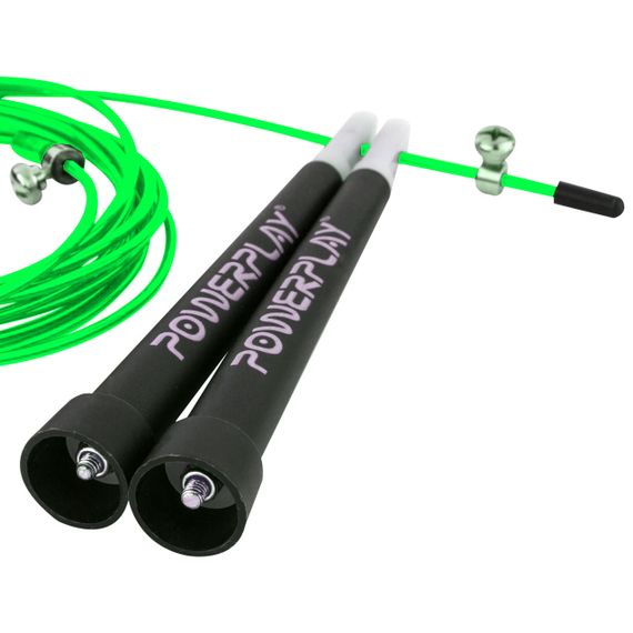 Скакалка швидкісна PowerPlay 4202 Ultra Speed Rope Зелена (2,9m.) | Зображення 2