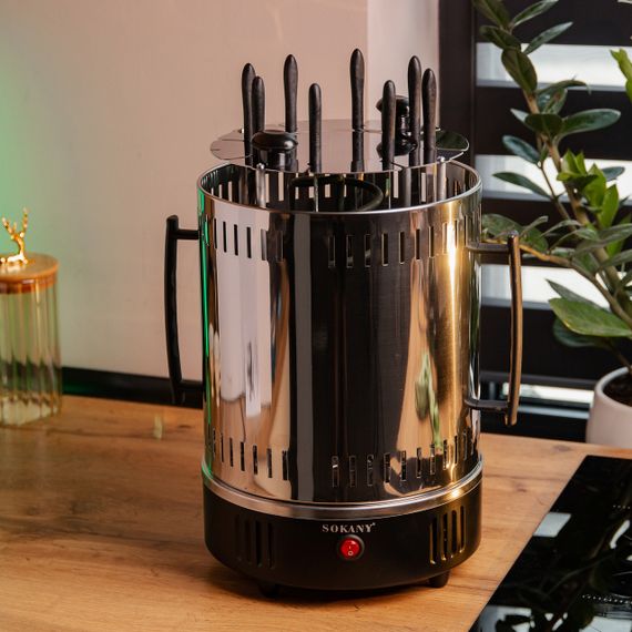 Електрошашличниця вертикальна Sokany SK6113 на 8 шампурів 1500 Вт | Зображення 4