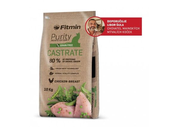 Fitmin cat Purity Castrate (для стерилізованих з курячою грудкою), 10 кг | Зображення 1