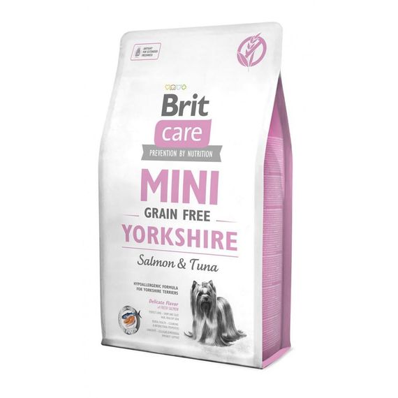 Сухой корм Brit Care GF Mini Yorkshire для йоркширских терьеров, с лососем и тунцем, 2 кг