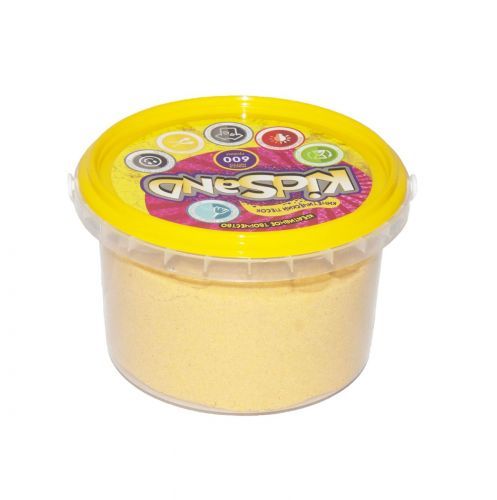 Уцінка. Кінетичний пісок "KidSand", жовтий, 600 г тріснутий