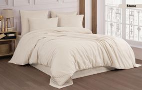 Постільна білизна Cotton Shine Stripe Satin 200х220 Stone