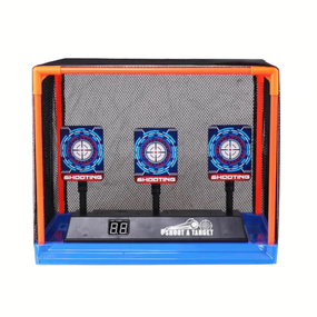 Іграшкова Автоматична Мішень Дитяча на Три Цілі Електронна з Автоповерненням Мішеней та Таблом для Рахунку з Сіткою та Звуковими